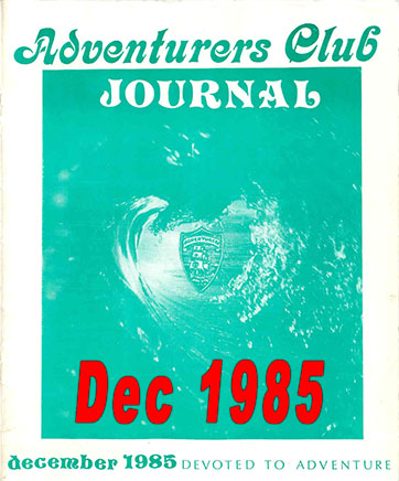 December 1985 Adventurers Club News Cover
